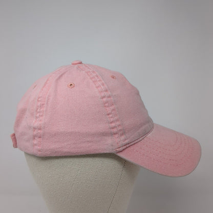 Unbranded Strapback Hat Pink One Size Adjustable Vented Holes 6 Panel Blank