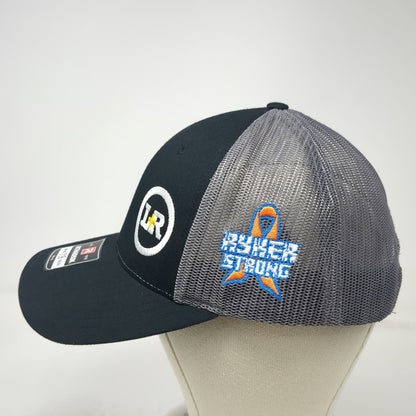 Richardson Trucker Hat Black L Ryker Strong LR Cross American Flag Mesh Snapback
