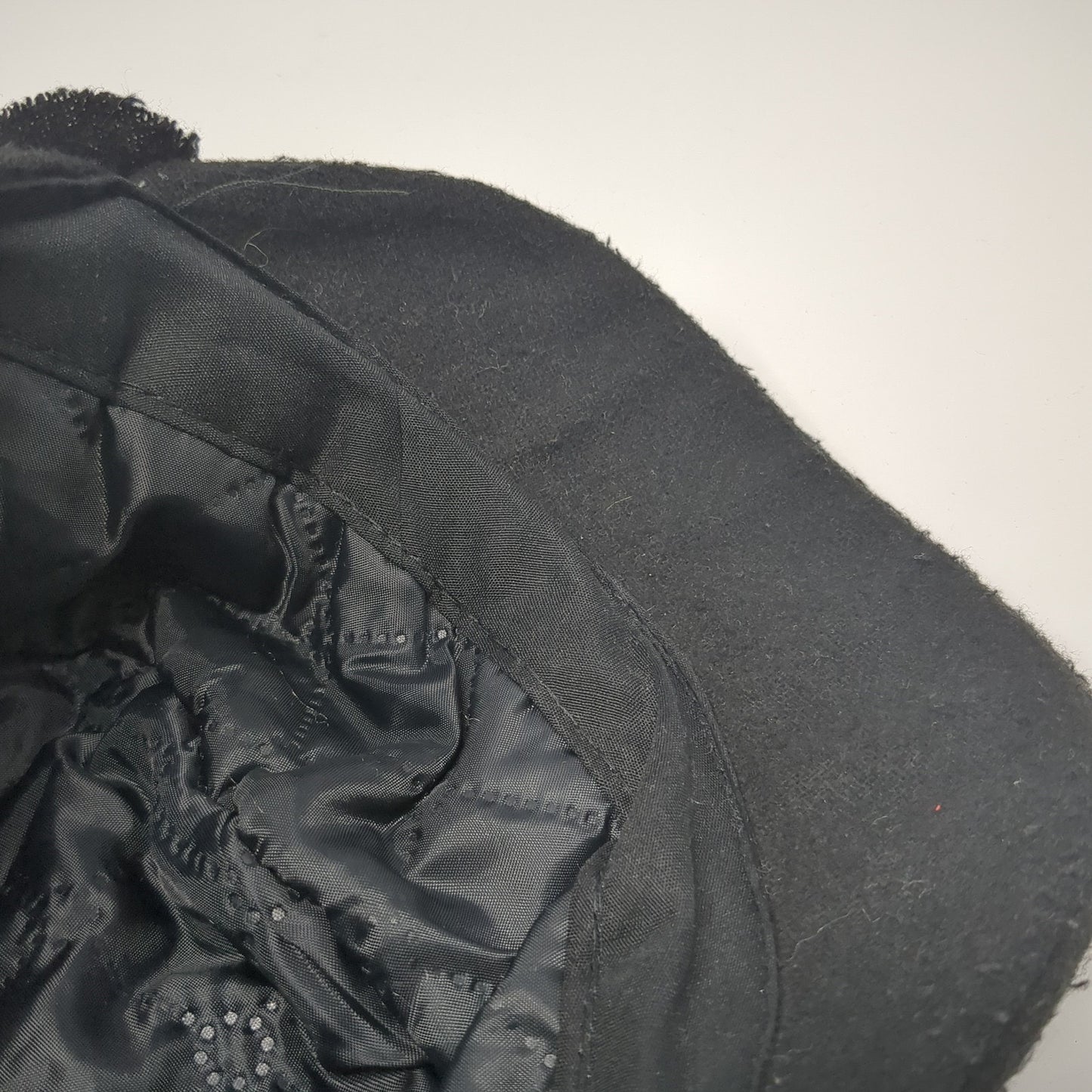 Unbranded Fitted Cadet Army Cap Hat Black One Size Flower Embellished
