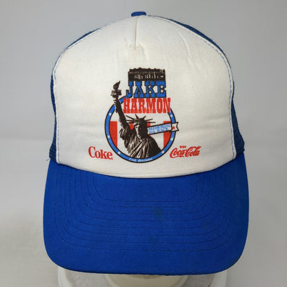 Coca-Cola Jake Harmon Memorial 10K Race Statue Liberty Blue Trucker Hat One Size
