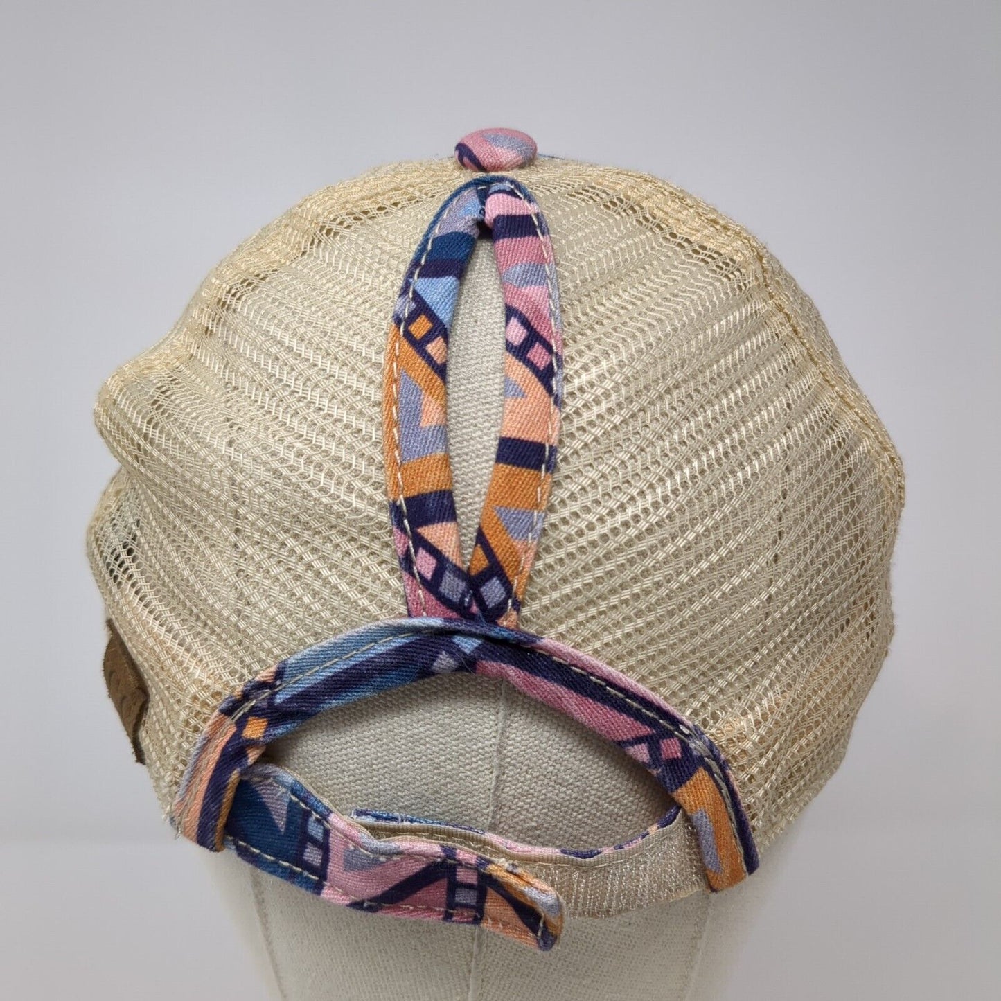 C.C. Ponyback Strapback Trucker Hat Multi OS Adjustable Distressed Mesh Back