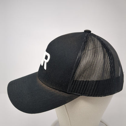 ER Snapback Trucker Hat Black One Size Adjustable Mesh Back Classics Yupoong