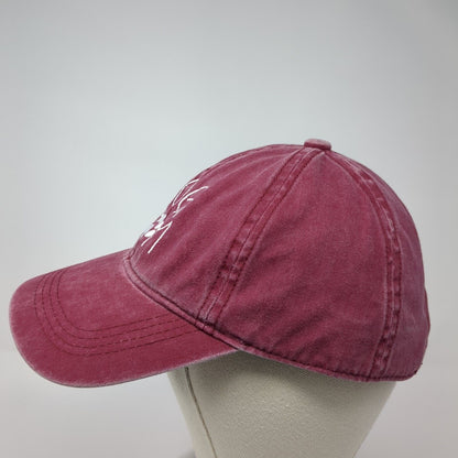 Dog Mom Slideback Hat Red One Size Embroidered Paw David And Young