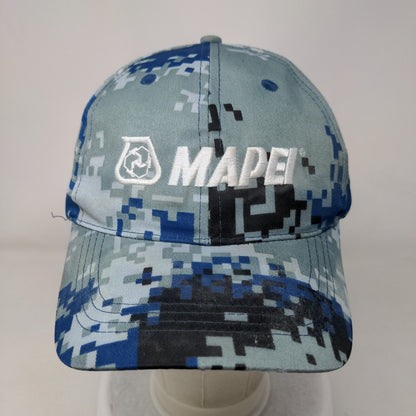 MAPEI Strapback Hat Blue Digital Camo One Size Embroidered Adjustable