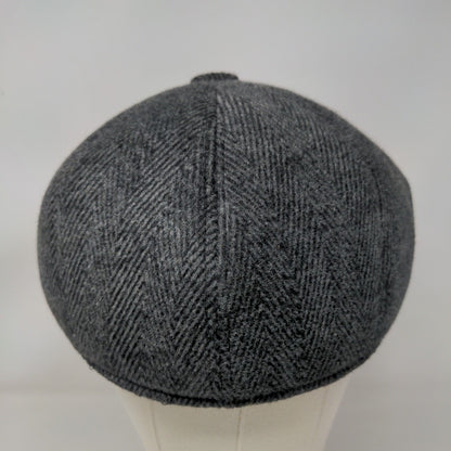 Unbranded Beret Cap Gray Size 56 Lightweight Tweed 5 Panel Polyester Blend
