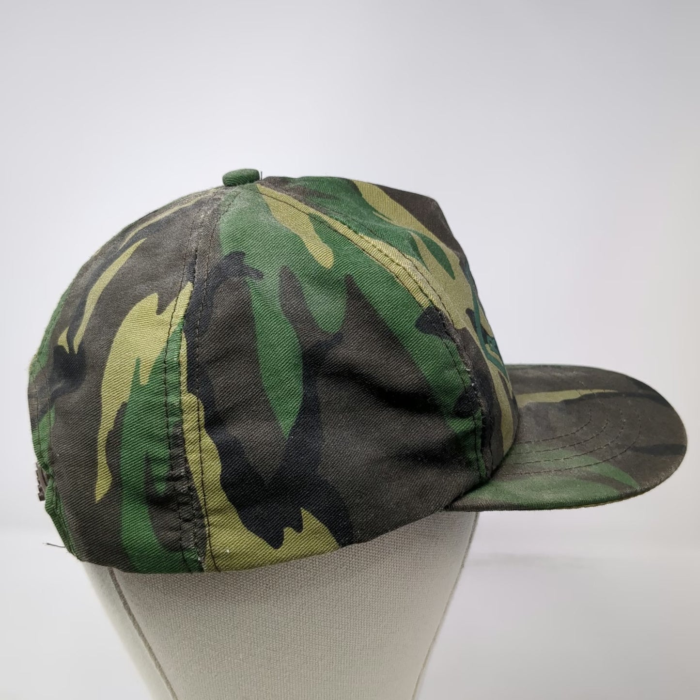 B.C. 5 Panel Green OS Camo Ranger Embroidery Snapback Made in USA Hat Vintage