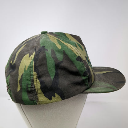 B.C. 5 Panel Green OS Camo Ranger Embroidery Snapback Made in USA Hat Vintage