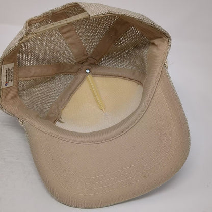 Sportcap AAA Drilling Elko Nevada Trucker Hat Beige OS Vintage Snapback Rope