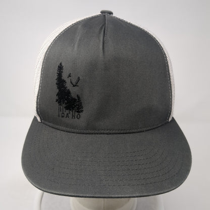 Idaho Trucker Hat Gray OS Adjustable Embroidered Mesh Back Classics Yupoong