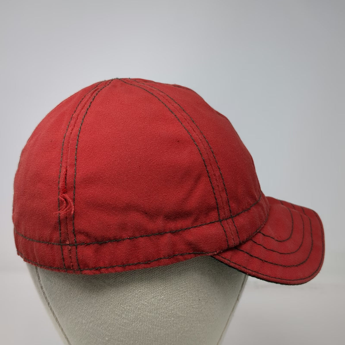 Landry Cap Baseball Cap Red 7 1/8 Fitted Contrast Stitch Green Underbrim Hat