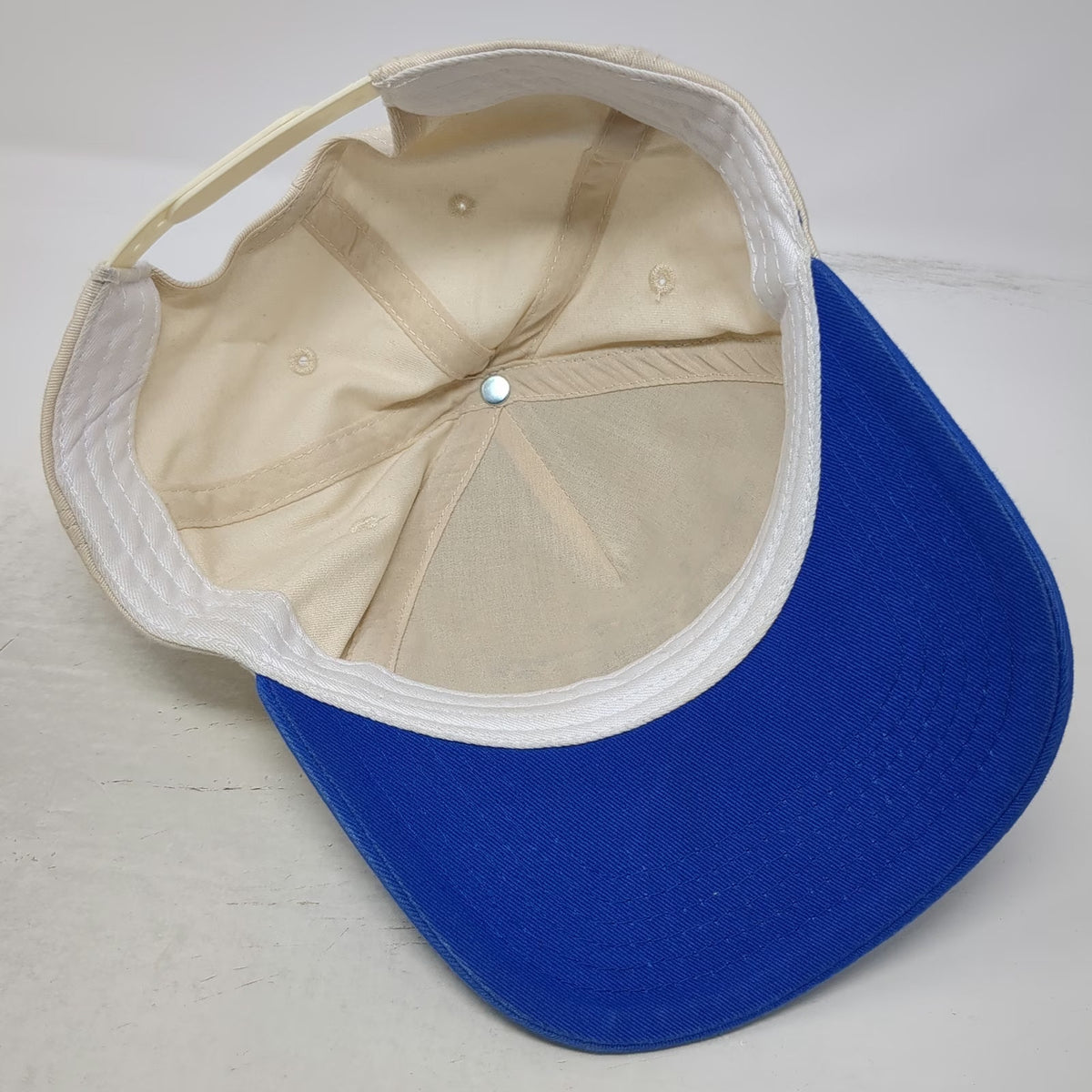 White Blue 5 Panel Hat One Size Montucky Cold Snacks Yeehaw Inn Snapback Beer