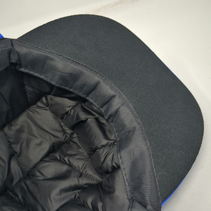 Columbia Trapper Blue Hat L Fitted Ear Flaps Quilted Made USA Winter Vintage