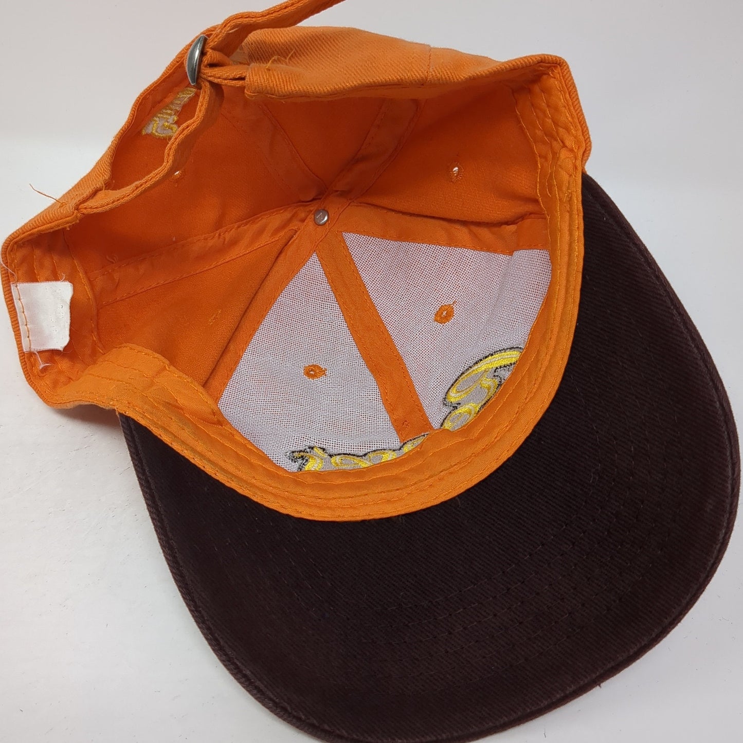 Reese's Slideback Hat Orange One Size Adjustable Embroidered Colorblock