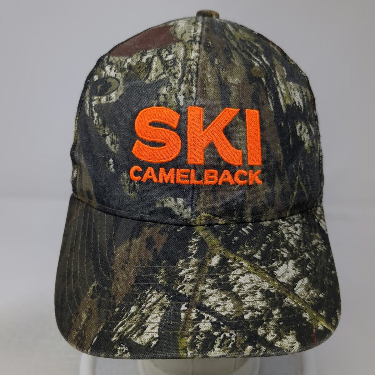 HitWear Baseball Cap Green One Size Orange Camo Ski Camelback Mesh Strapback Hat