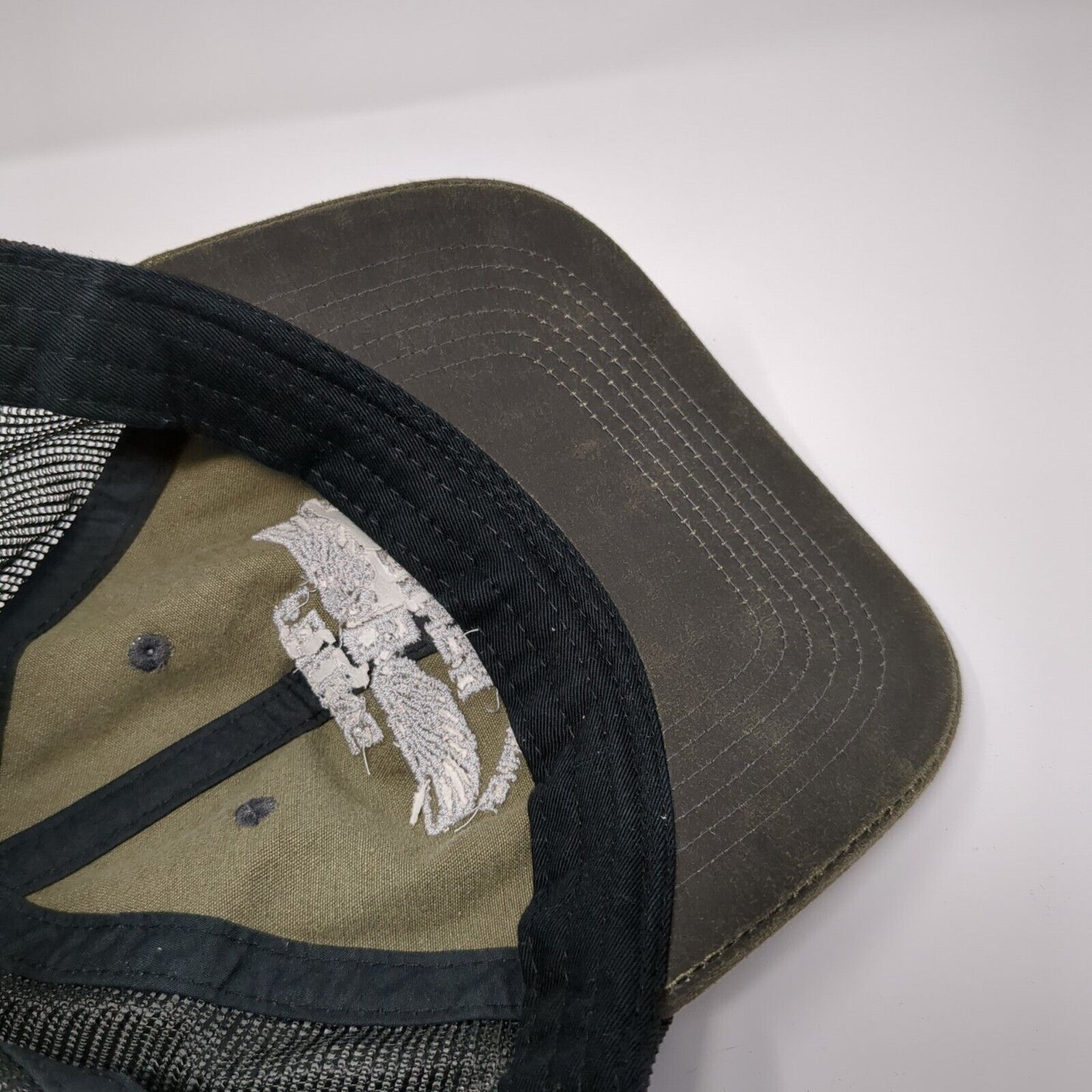 Flying B Ranch Strapback Trucker Hat Gray One Size Adjustable Port Authority