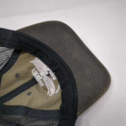 Flying B Ranch Strapback Trucker Hat Gray One Size Adjustable Port Authority