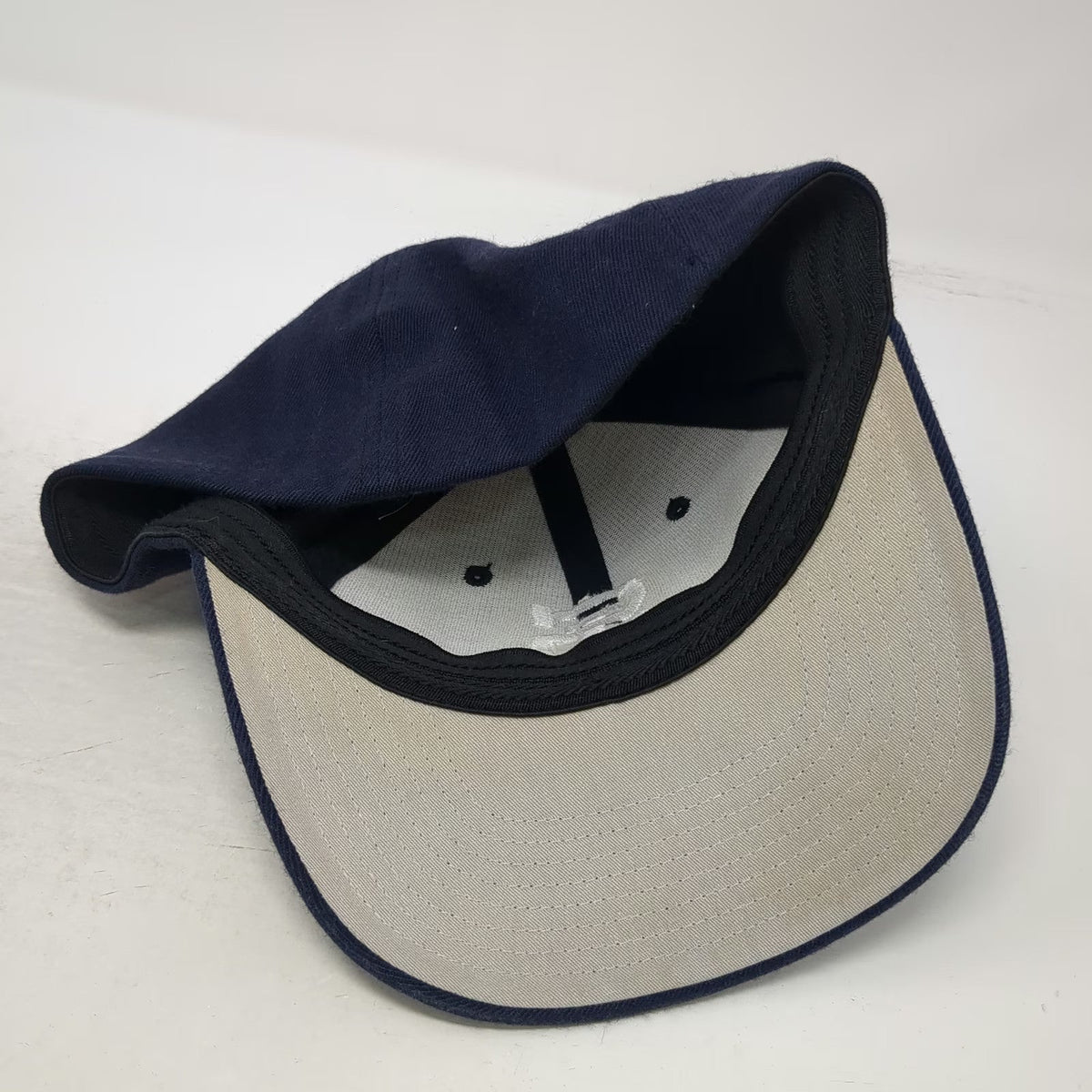 Pacific Headwear Baseball Cap Blue 8 Interlocking SI Logo Gray Underbrim Hat