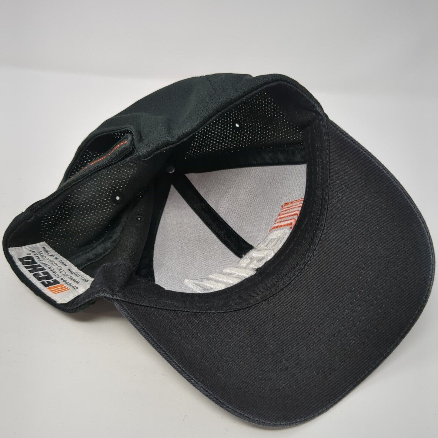Echo Outdoor Power Equipment Strapback Hat Black OS Adjustable Embroidered