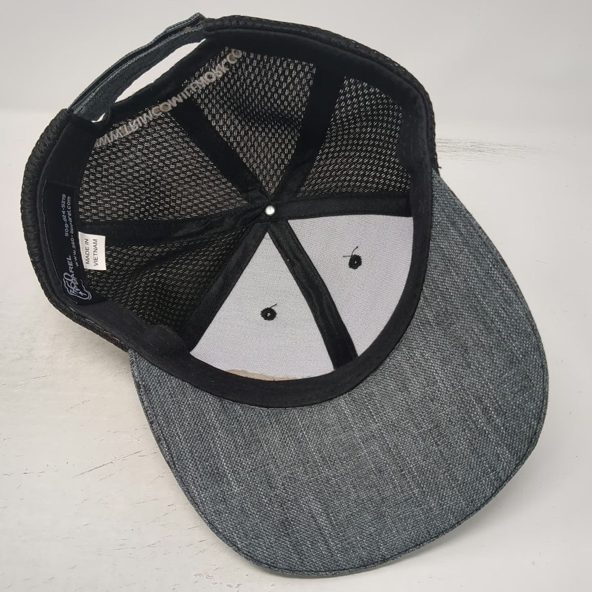 360 Apparel Baseball Cap Gray One Size Trimco Millwork Mesh Back Hat Therma-Tru