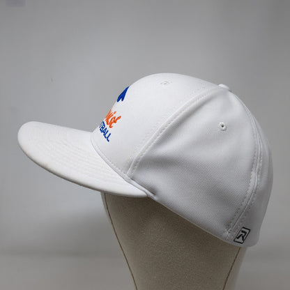 Optimist Football Fitted Hat White L/XL Flexfit Embroidered Pulse Richardson