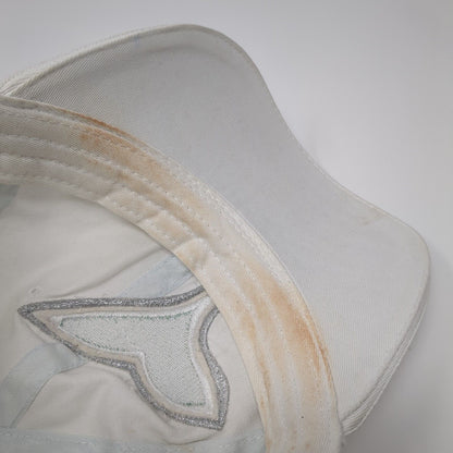 Alaska Humpback Whale Tail Strapback Hat White OSFA Embroidered 6 Panel