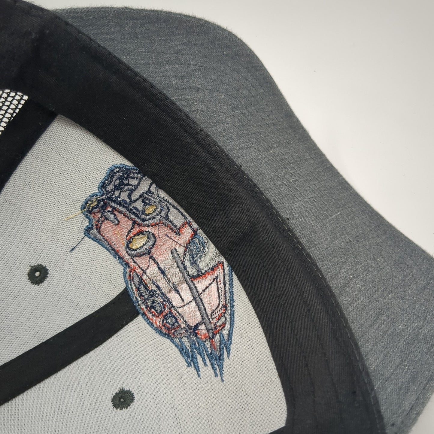 Unbranded Snapback Trucker Hat Gray One Size Adjustable Mesh Back 6 Panel