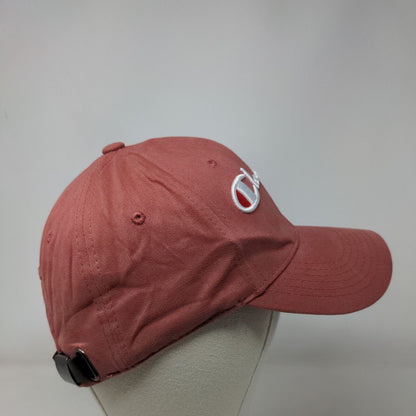 Champion Spell Out Slideback Hat Red OSFM Embroidered Leather Strap