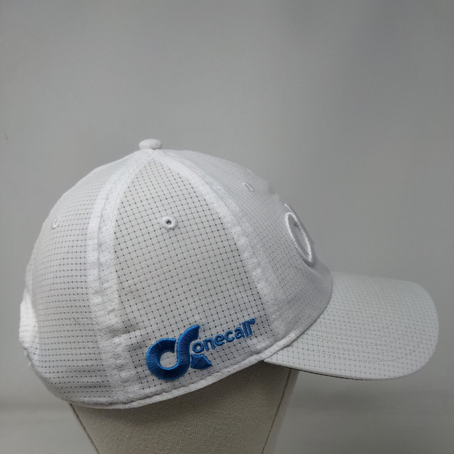 ONE Donecall Strapback Hat White One Size Adjustable Embroidered Dome Hats