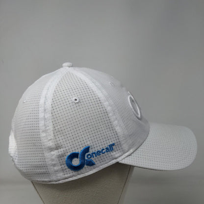 ONE Donecall Strapback Hat White One Size Adjustable Embroidered Dome Hats