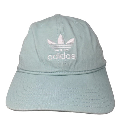 Adidas Women's Slideback Hat Greenish-Blue OSFW Embroidered Logo Cotton