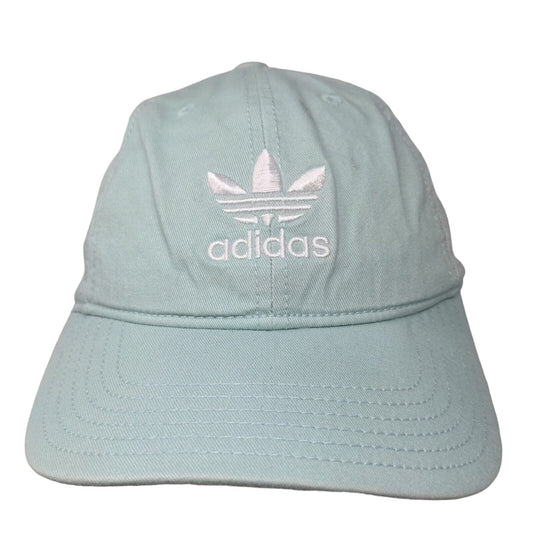 Adidas Women's Slideback Hat Greenish-Blue OSFW Embroidered Logo Cotton