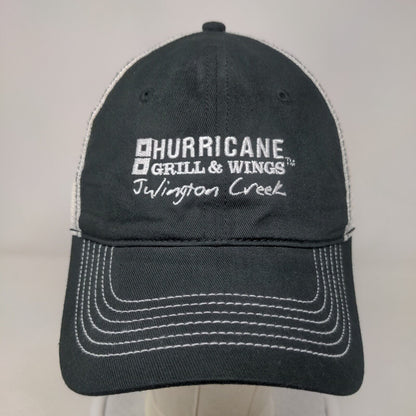 Hurricane Grill & Wings Julington Creek Strapback Trucker Hat Black OS Mesh Back