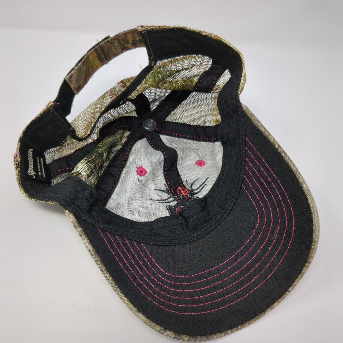 Wild Strapback Mesh Back Trucker Hat Camo One Size Hunting Signatures