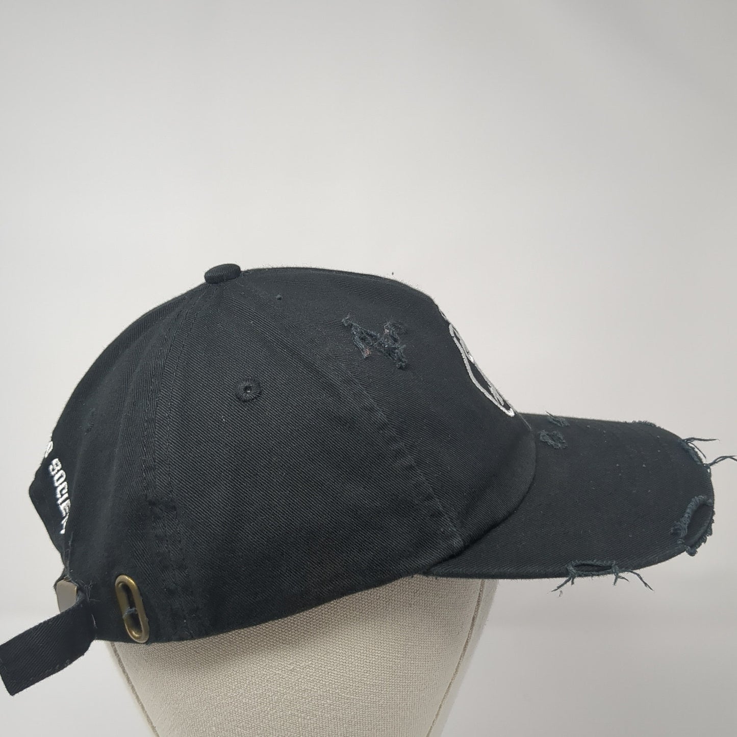 American Tattoo Society Slideback Hat Black One Size Solid Distressed