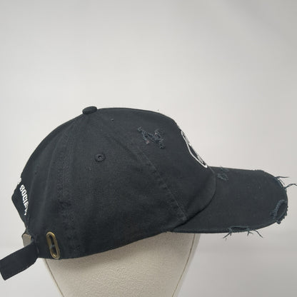 American Tattoo Society Slideback Hat Black One Size Solid Distressed