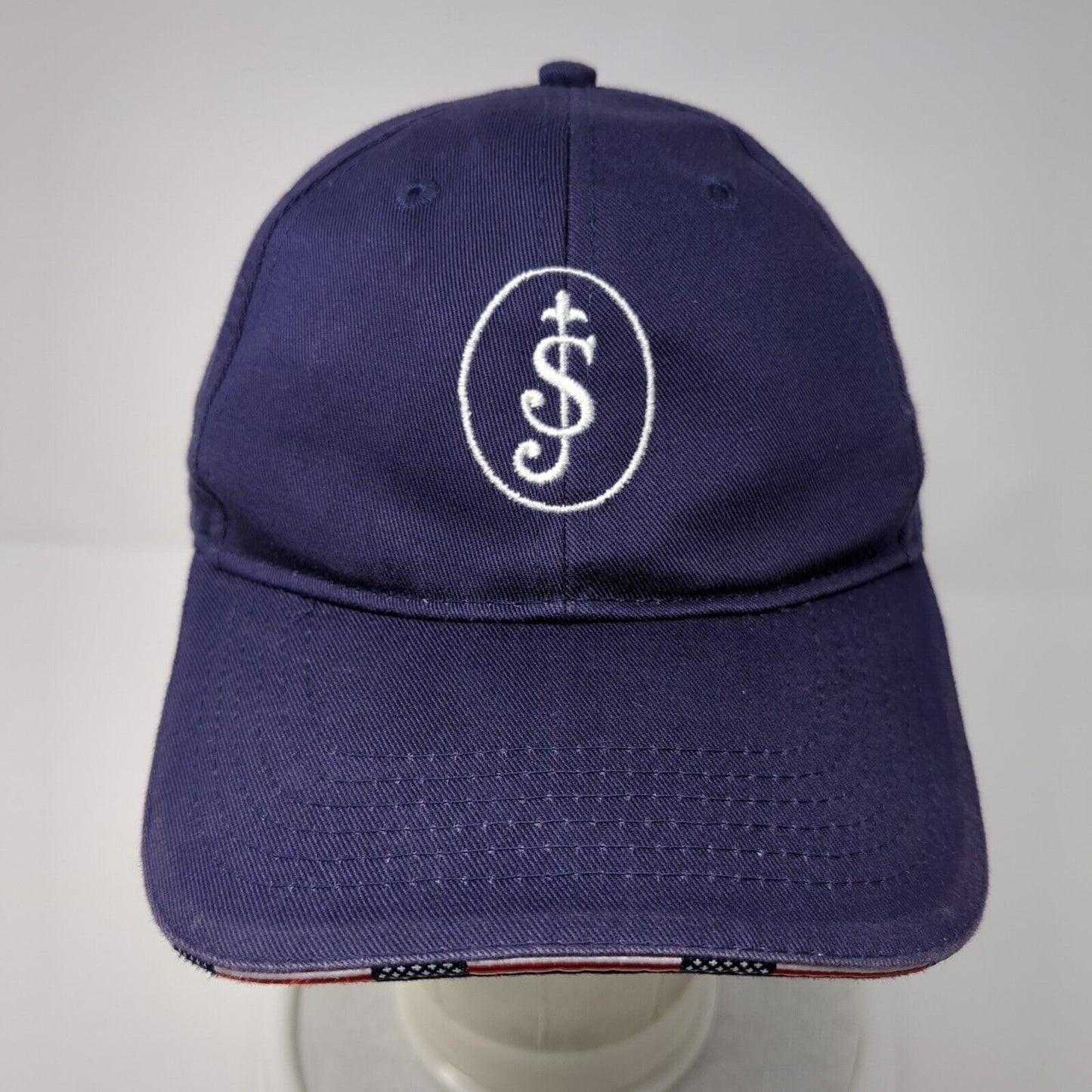 Port Authority Strapback Hat Blue OS Adjustable Embroidered Patriotic Cotton