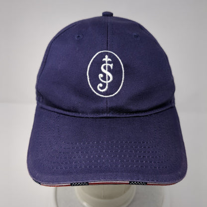 Port Authority Strapback Hat Blue OS Adjustable Embroidered Patriotic Cotton