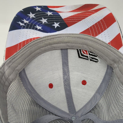 Farm Bureau Ins Snapback Trucker Hat Multicolor OS Patriotic Mesh Buck's Bags