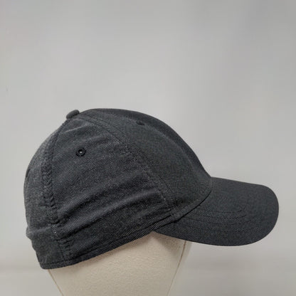 Russell Fitted Hat Gray S/M Lightweight Embroidered Logo Vented Holes 6 Panel