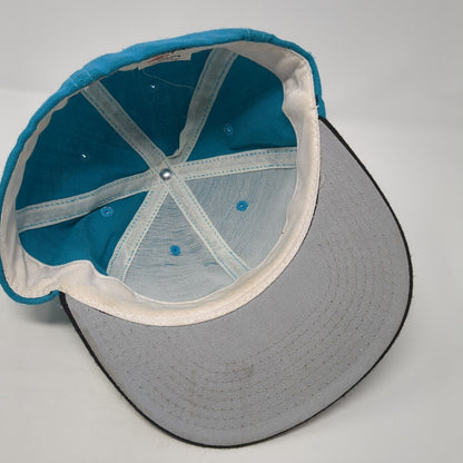 Twin City Knitting Fitted Baseball Cap Blue 7 3/8 Lightweight Colorblock Blank