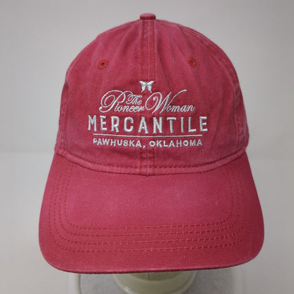The Pioneer Woman Mercantile Pawhuska Oklahoma Slideback Hat Red OS Adjustable