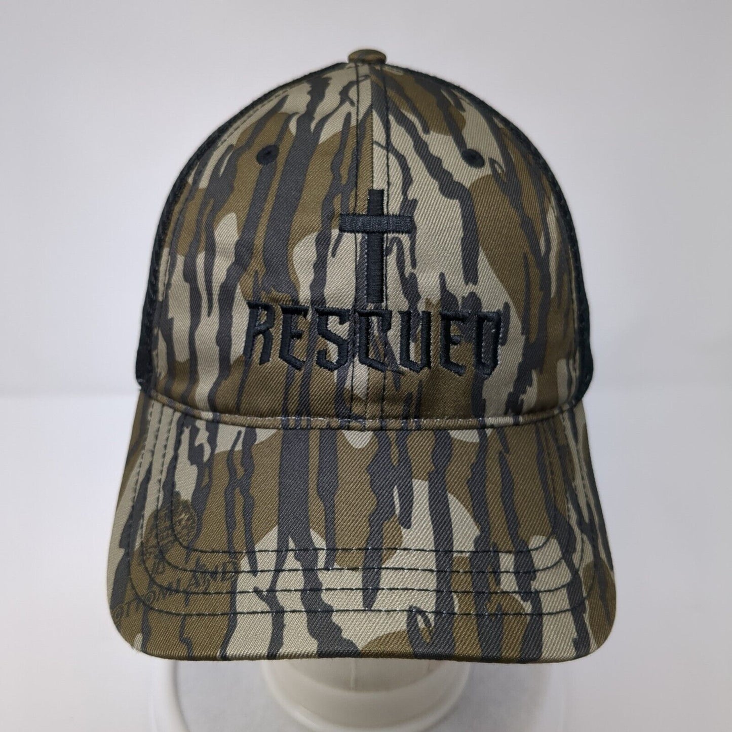 Rescued Snapback Trucker Hat Camouflage M/L Adjustable Mesh Back Richardson