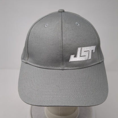 JST Snapback Hat Gray One Size Adjustable Embroidered 6 Panel Port Authority
