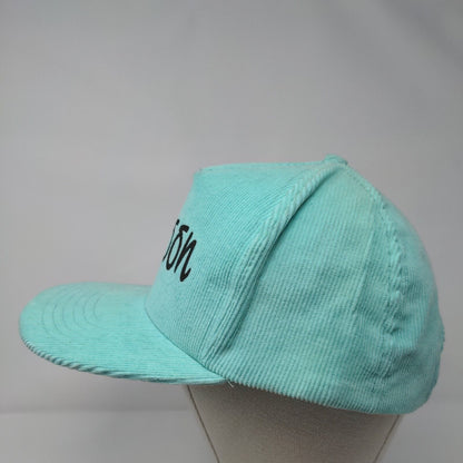 Lagoon Snapback Hat Greenish-Blue OSFA Adjustable Corduroy Triangle