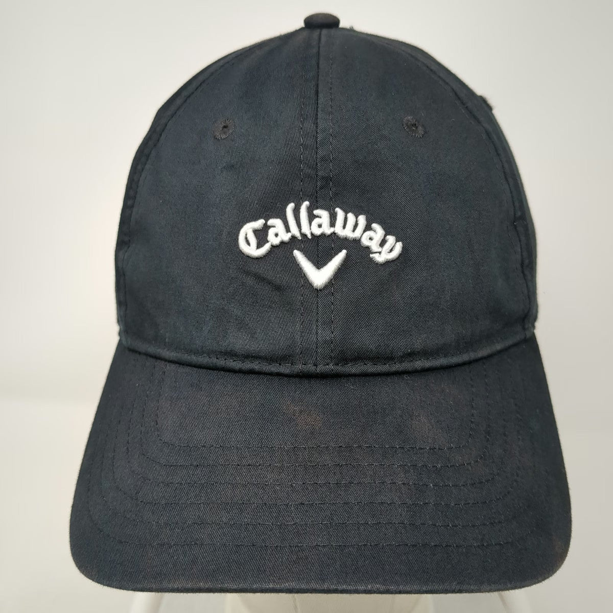 Callaway Baseball Cap Black One Size Strapback Cotton Golf Logo Embroidered Hat