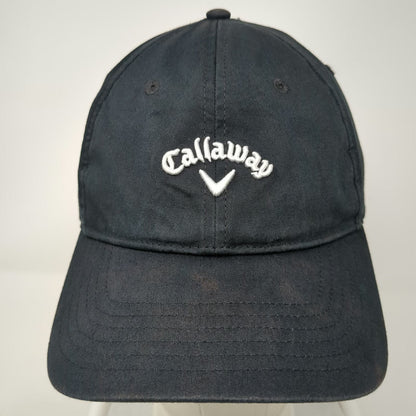Callaway Baseball Cap Black One Size Strapback Cotton Golf Logo Embroidered Hat
