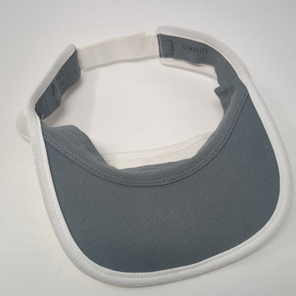 Adidas Climalite Sun Visor Hat White One Size Adjustable Strap Lightweight