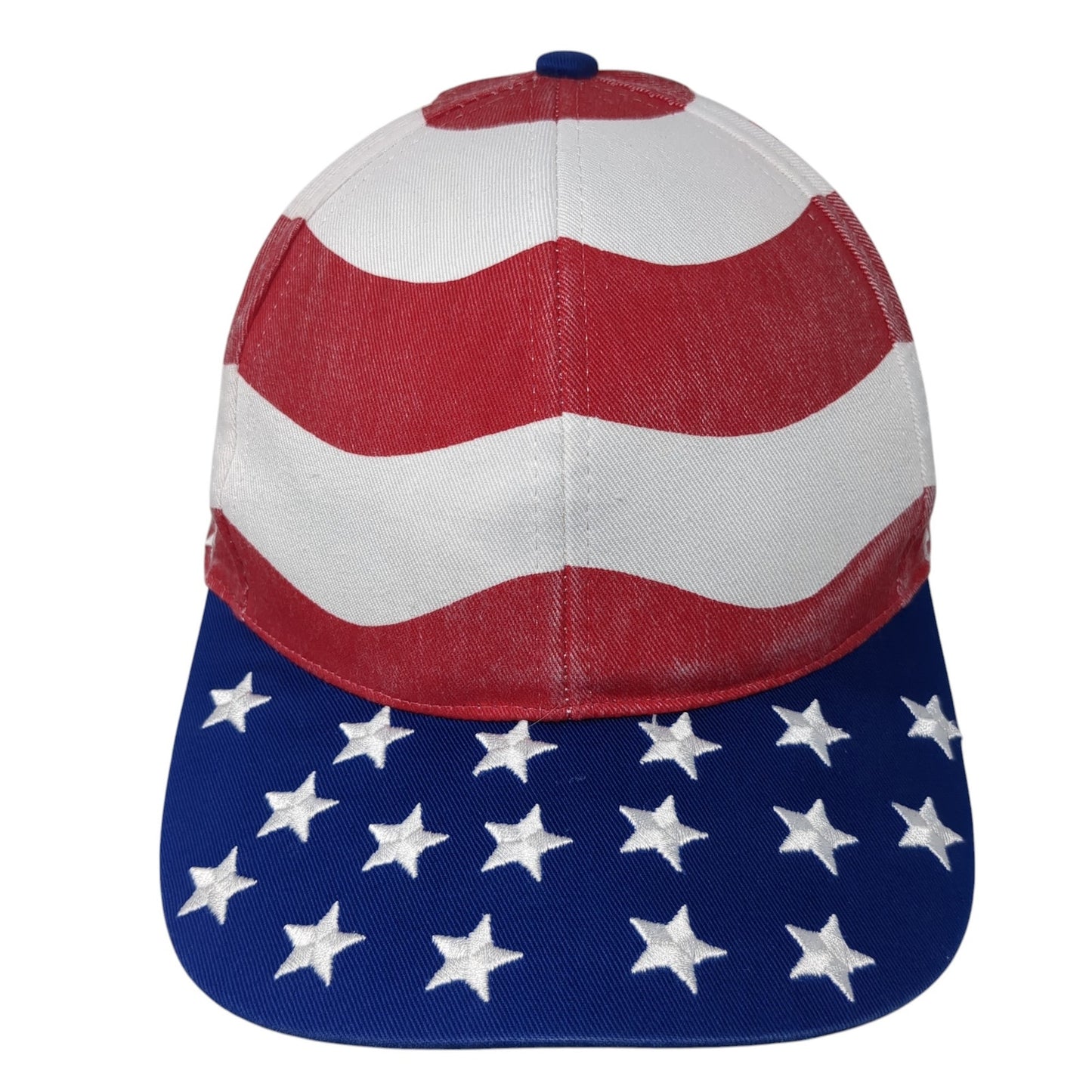 USA Flag Stras & Stripes Baseball Cap Multicolor OS Adjustable Patriotic Nissin