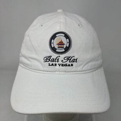Bali Hai Las Vegas Slideback Hat White One Size Embroidered Adjustable