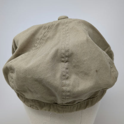 Army Cap Beige One Size Elastic Back Cotton Canvas Cadet Military Blank Hat